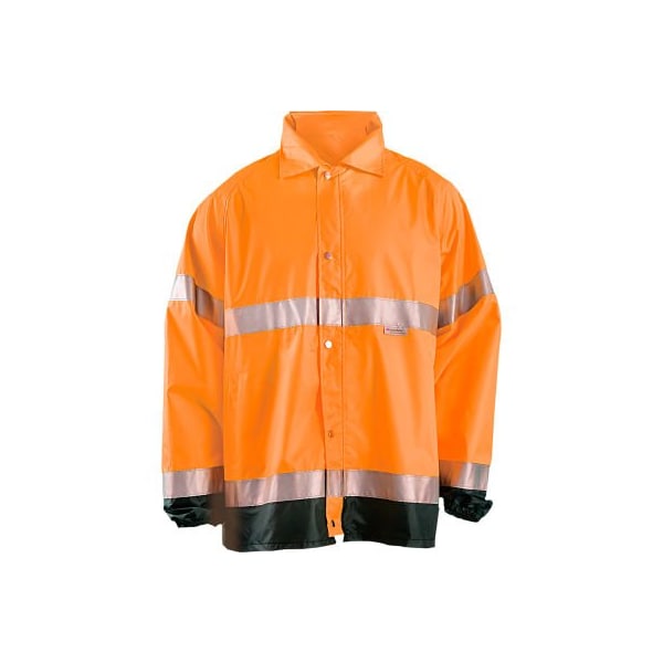 Occunomix Breathable Foul Weather Coat, Class 3, Hi-Vis Orange, XL, LUX-TJR-OXL LUX-TJR-OXL - main